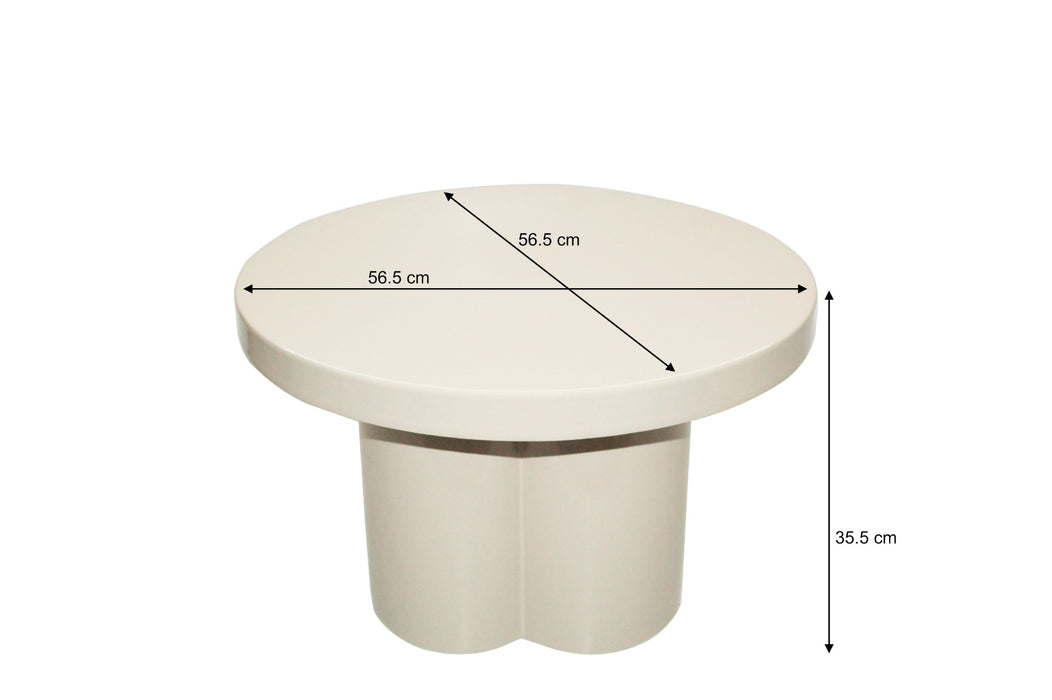 Salontafel Metaal Wit 56 cm-Salontafels-Brix