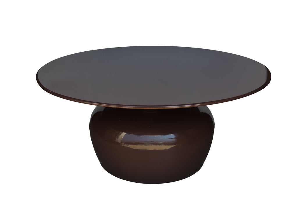 Salontafel Mila Gecoat Staal Bruin 90cm