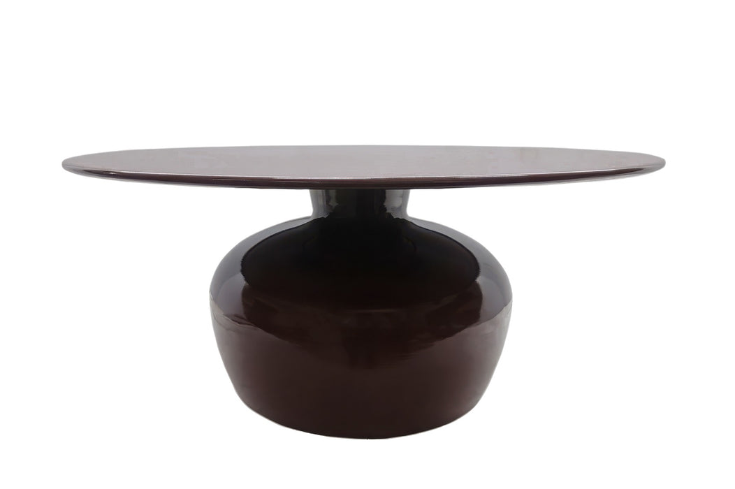 Salontafel Mila Gecoat Staal Bruin 90cm