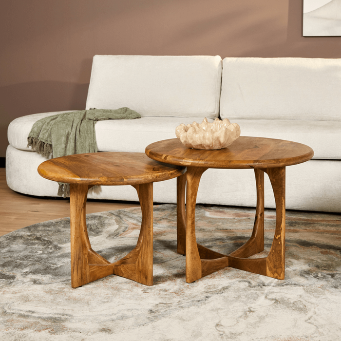 Salontafel Milou Naturel 70 cm 70x70x50 cm-Salontafels-Starfurn