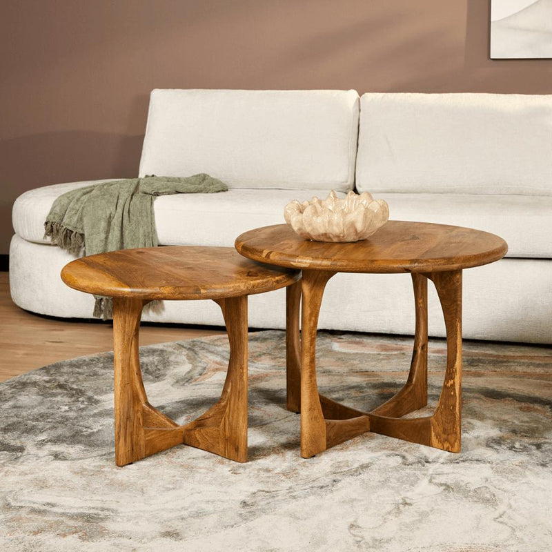 Salontafel Milou Naturel 70 cm 70x70x50 cm-Salontafels-Starfurn