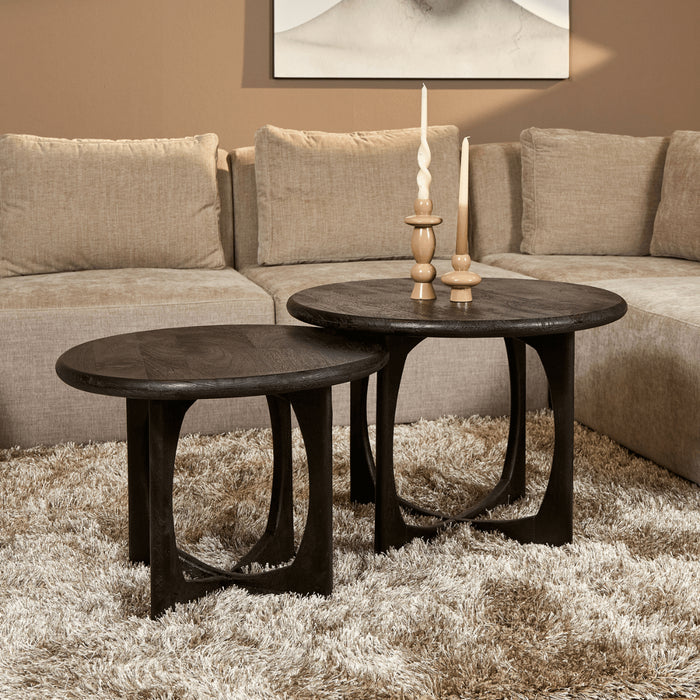 Salontafel Milou Zwart 70 cm 70x70x50 cm-Salontafels-Starfurn