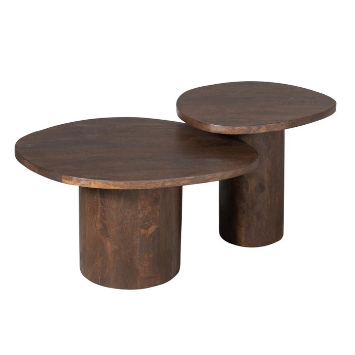 Salontafel Mirre | Brown | Set van 2 70x56x38 cm-Salontafels-Starfurn