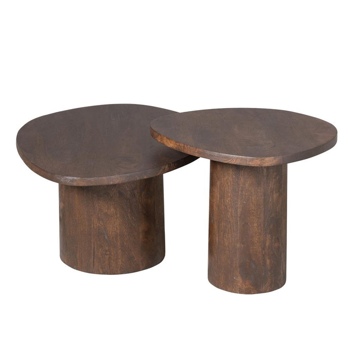 Salontafel Mirre | Brown | Set van 2 70x56x38 cm-Salontafels-Starfurn