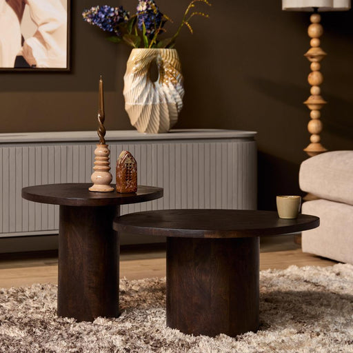 Salontafel Mirre | Brown | Set van 2 70x56x38 cm-Salontafels-Starfurn