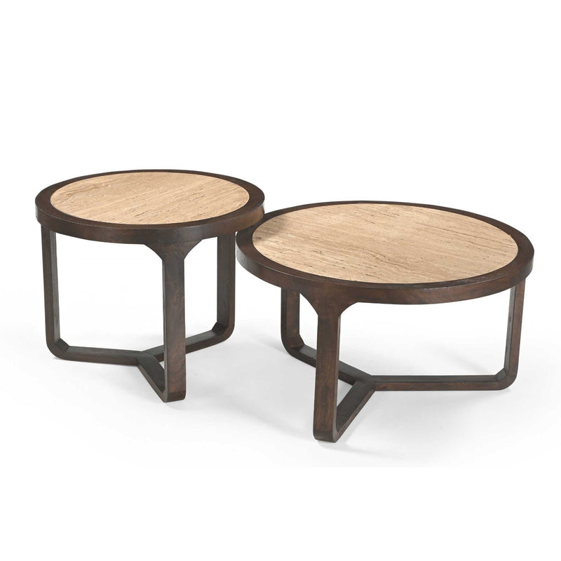 Salontafel Morris Bruin Mangohout 75 cm 75x75x42 cm-Salontafels-Starfurn