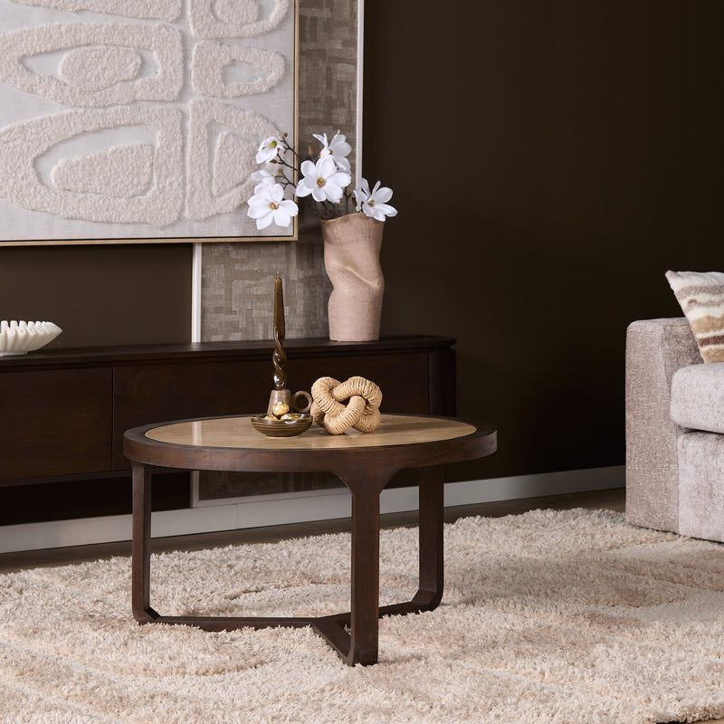Salontafel Morris Bruin Mangohout 75 cm 75x75x42 cm-Salontafels-Starfurn