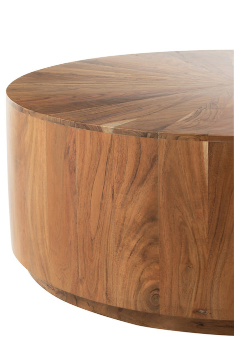Coffee table Natural Acacia wood Round 90 cm