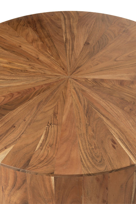 Coffee table Natural Acacia wood Round 90 cm