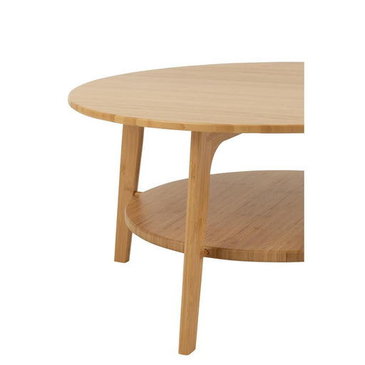 Salontafel Naturel Bamboe Rond 80 cm 80x80x40 cm-Bijzettafels-J-Line