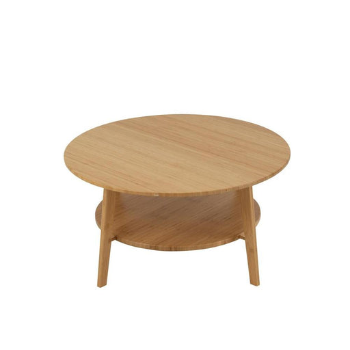 Salontafel Naturel Bamboe Rond 80 cm 80x80x40 cm-Bijzettafels-J-Line