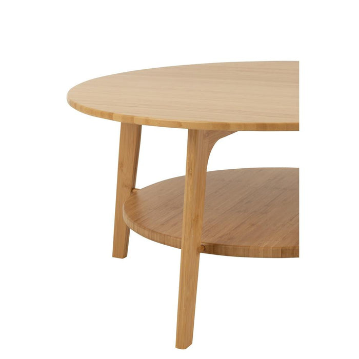 Salontafel Naturel Bamboe Rond 80 cm-Salontafels-J-Line