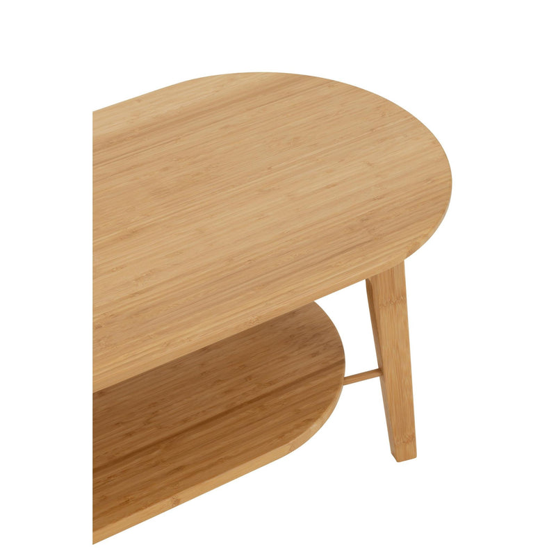Salontafel Naturel Bamboe Vierkant 120x45 cm-Salontafels-J-Line