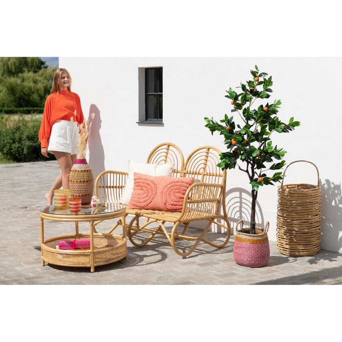 Salontafel Naturel Glas 70 cm 70x70x47 cm-Salontafels-J-Line