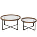 Salontafel Naturel Glas 80 cm Naturel 80x80x43 cm-Salontafels-J-Line