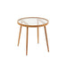 Salontafel Naturel Glas Rond 50 cm 50x50x50 cm-Bijzettafels-J-Line