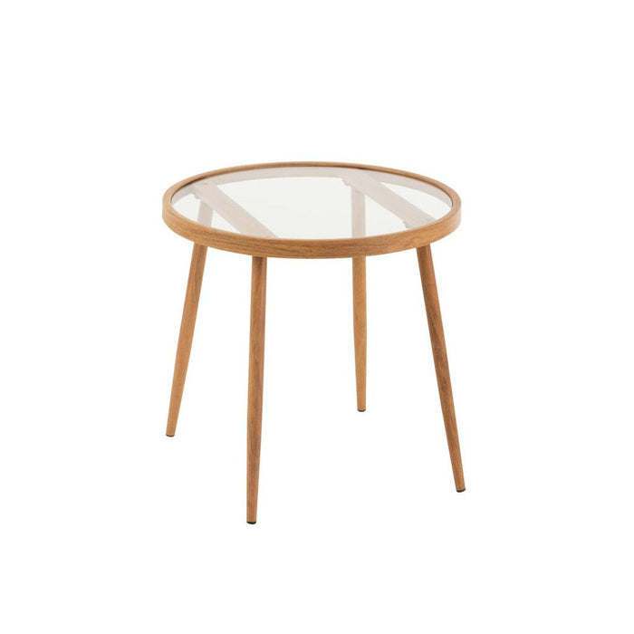 Salontafel Naturel Glas Rond 50 cm-Salontafels-J-Line