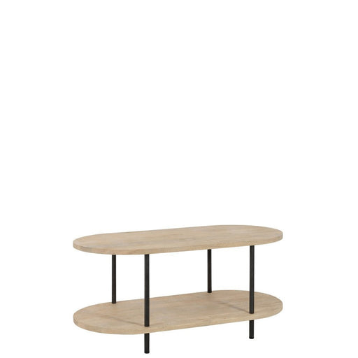 Salontafel Naturel Mangohout hout Ovaal 120x60 cm-Salontafels-J-Line