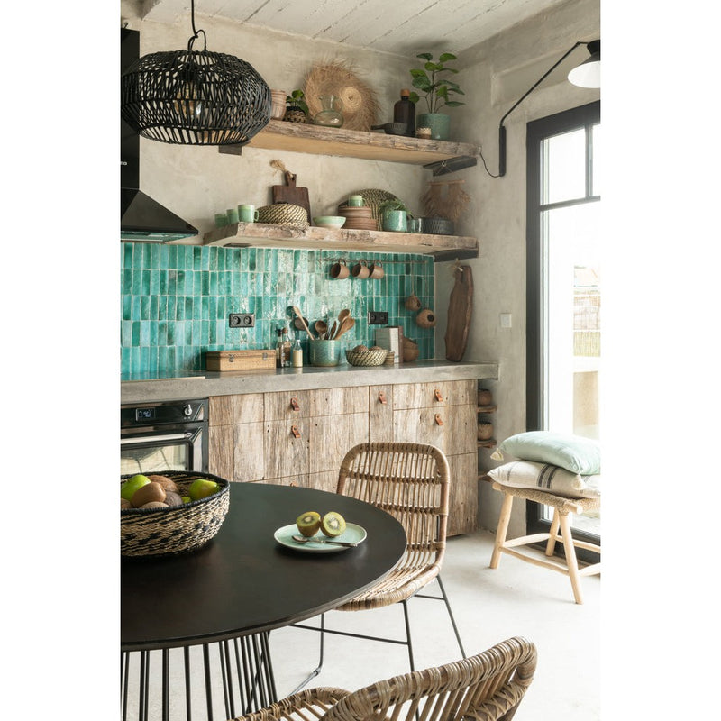 Salontafel Naturel Mangohout hout Rond 120 cm 120x120x76 cm-Salontafels-J-Line
