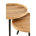 Salontafel Naturel Mangohout hout Rond 70 cm 70x70x55 cm-Bijzettafels-J-Line