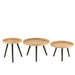 Salontafel Naturel Mangohout hout Rond 70 cm 70x70x55 cm-Bijzettafels-J-Line