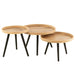 Salontafel Naturel Mangohout hout Rond 70 cm 70x70x55 cm-Bijzettafels-J-Line