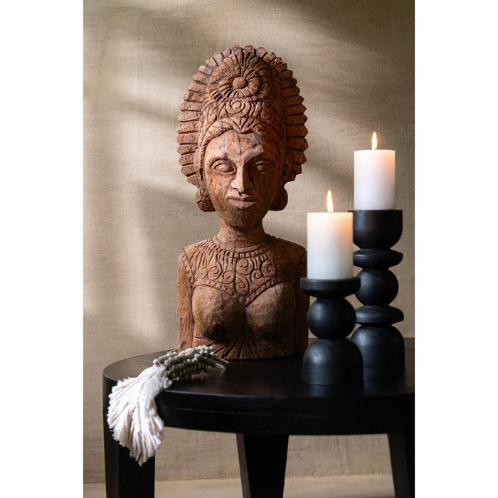 Salontafel Naturel Mangohout hout Rond 80 cm - Naturel - 43785-Salontafels-J-Line