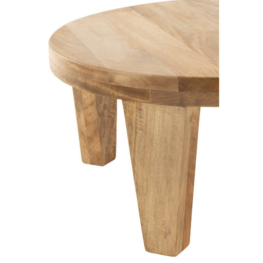 Salontafel Naturel Mangohout hout Rond 80 cm Naturel 80x80x 43769-Salontafels-J-Line
