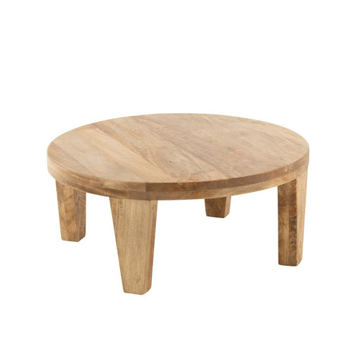 Salontafel Naturel Mangohout hout Rond 80 cm Naturel 80x80x 43769-Salontafels-J-Line