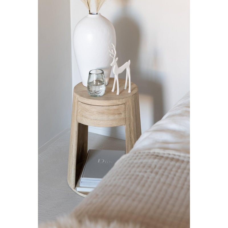 Salontafel Naturel Mdf 40 cm 40x40x50 cm-Bijzettafels-J-Line