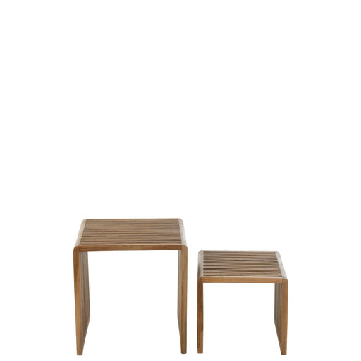 Salontafel Naturel Recycled hout 45 cm 45x50x50 cm-Bijzettafels-J-Line
