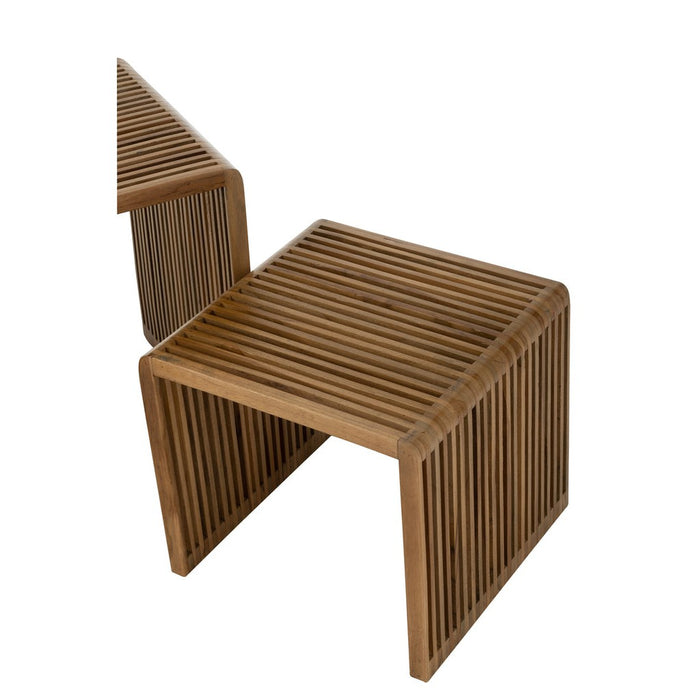 Salontafel Naturel Recycled hout 45 cm 45x50x50 cm-Bijzettafels-J-Line