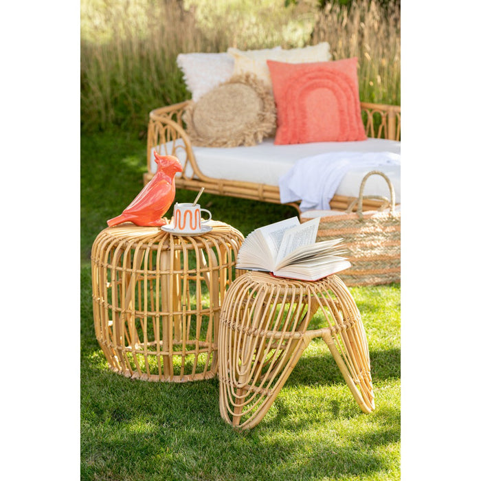 Salontafel Naturel Rotan 45 cm Rotan 45x45x35 cm-Salontafels-J-Line
