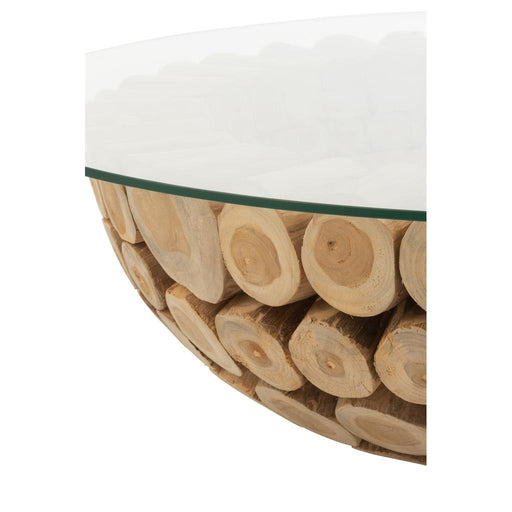 Salontafel Naturel Teakhout 110 cm 110x110x30 cm-Salontafels-J-Line