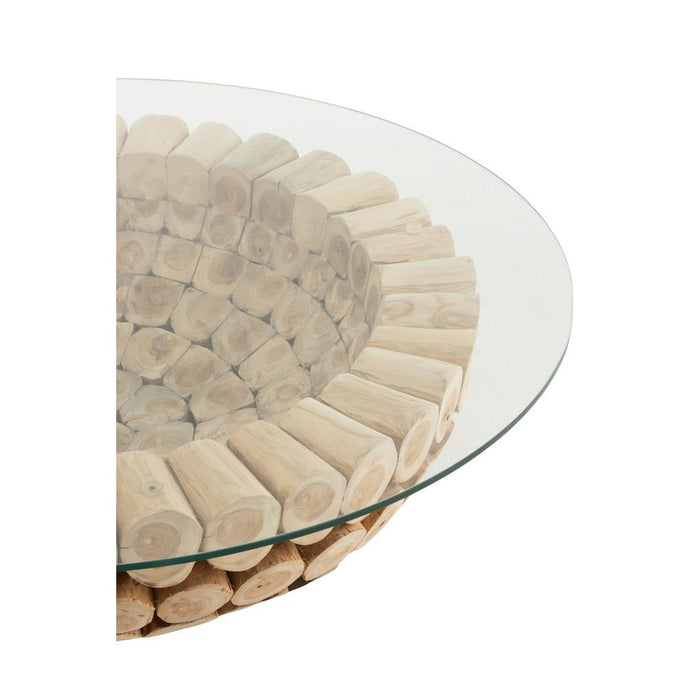 Salontafel Naturel Teakhout 110 cm 110x110x30 cm-Salontafels-J-Line
