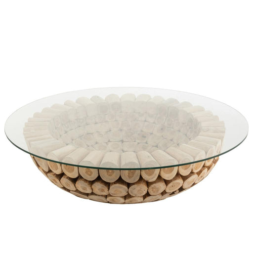 Salontafel Naturel Teakhout 110 cm 110x110x30 cm-Salontafels-J-Line