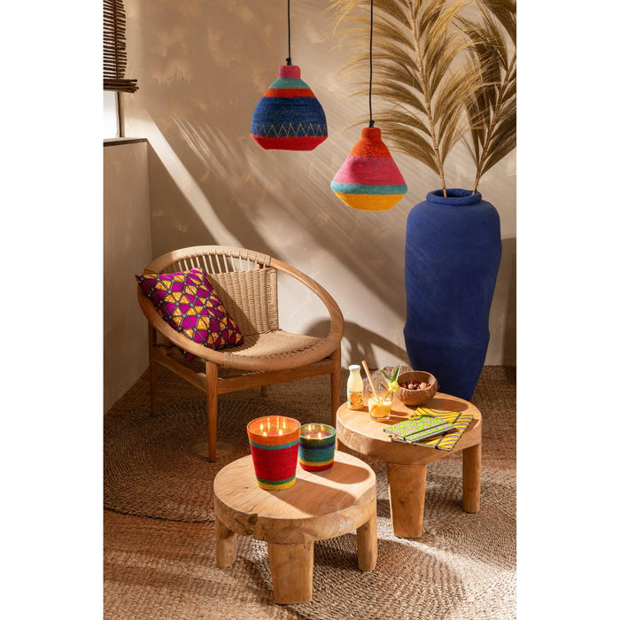 Salontafel Naturel Teakhout Rond 50 cm 50x50x35 cm-Salontafels-J-Line