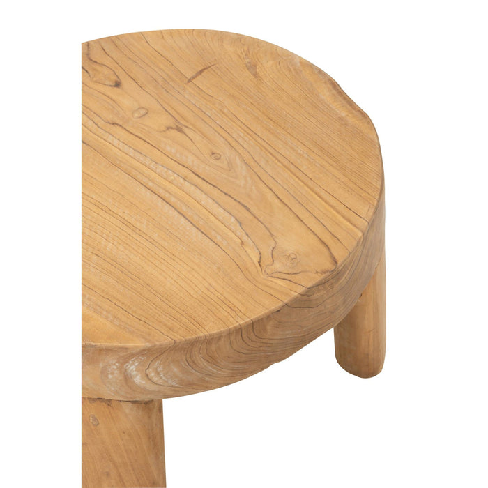 Salontafel Naturel Teakhout Rond 50 cm 50x50x35 cm-Salontafels-J-Line