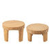 Salontafel Naturel Teakhout Rond 50 cm 50x50x35 cm-Salontafels-J-Line