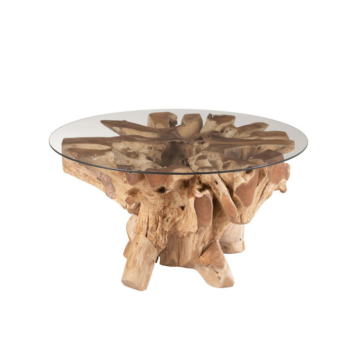 Salontafel Naturel Teakhout S 90 cm 90x83x45 cm-Salontafels-J-Line