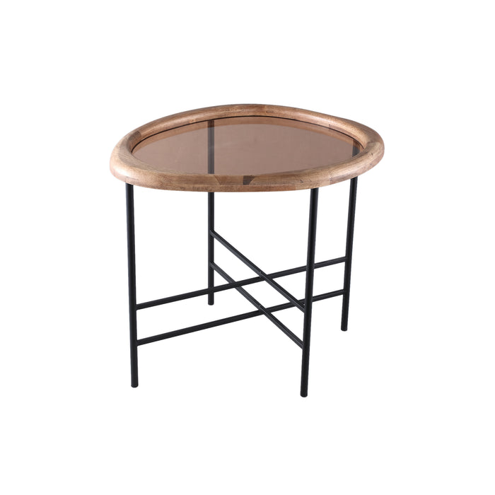 Salontafel Neelix Rubberhout Beige 50x61 cm