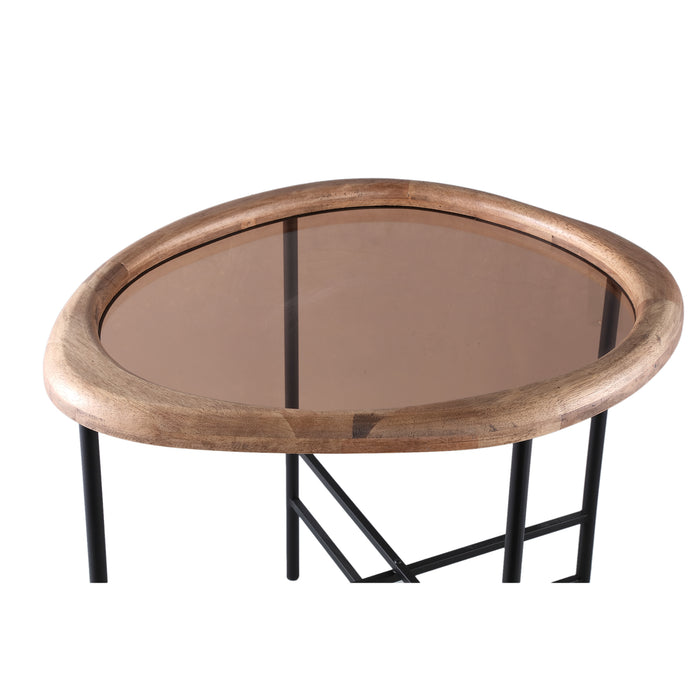 Salontafel Neelix Rubberhout Beige 50x61 cm