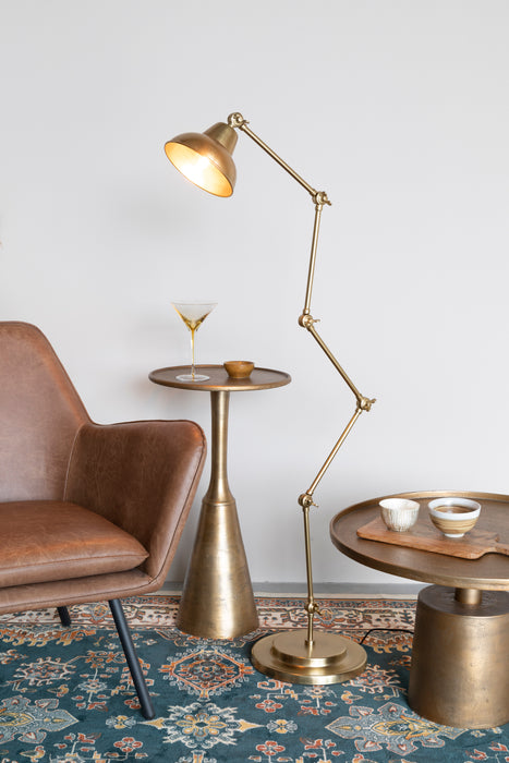 Salontafel Noah Antique Brass Aluminum Goud Ø35x65 cm-Salontafels-Creating Home