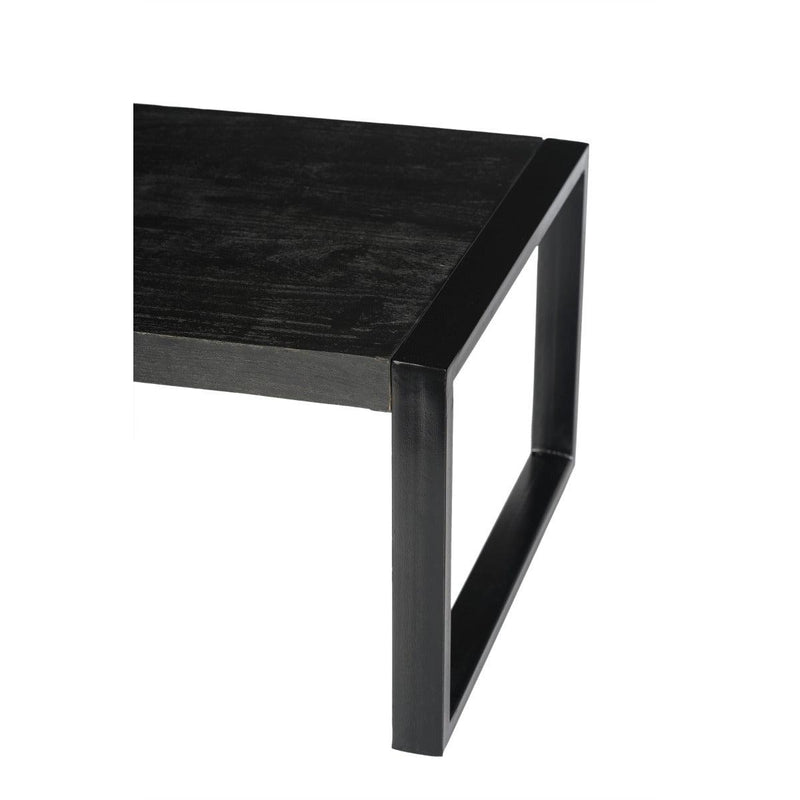 Salontafel Norris Mangohout Zwart 110x60 cm-Salontafels-Livingfurn