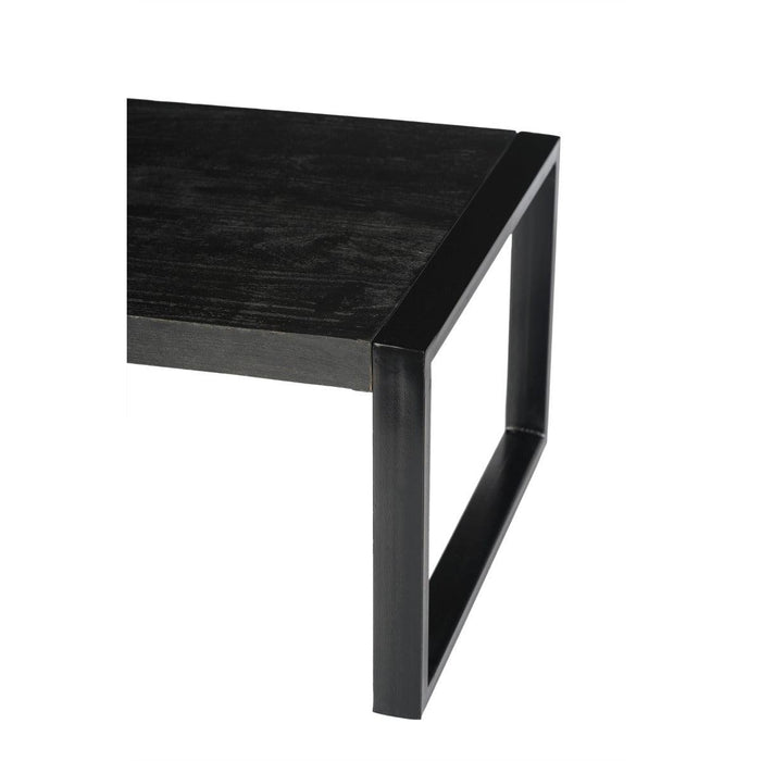 Salontafel Norris Mangohout Zwart 110x60 cm-Salontafels-Livingfurn