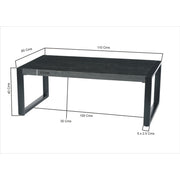 Salontafel Norris Mangohout Zwart 110x60 cm-Salontafels-Livingfurn