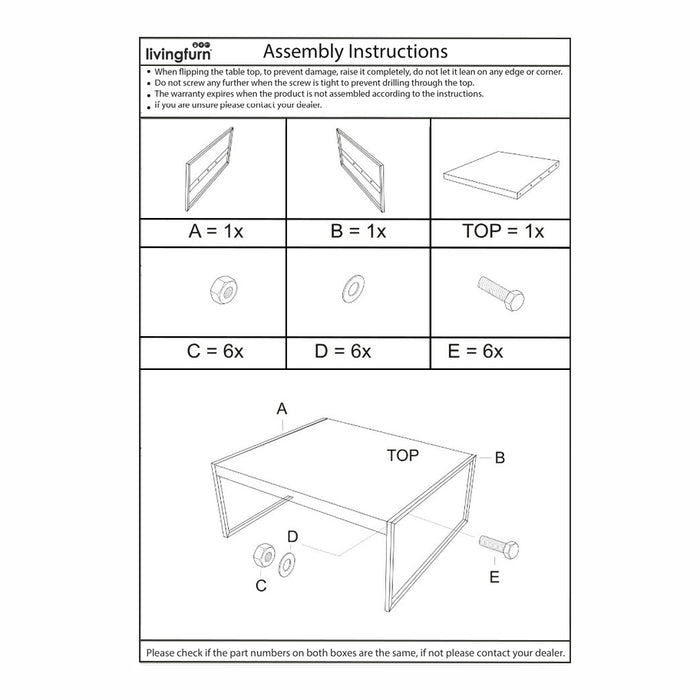 Salontafel Norris Mangohout Zwart 110x60 cm-Salontafels-Livingfurn