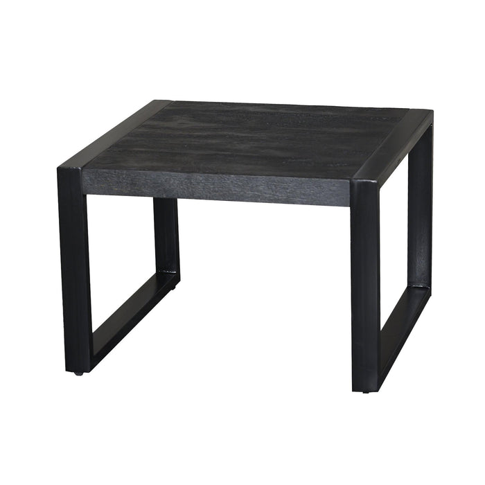 Salontafel Norris Mangohout Zwart 60 cm 60x60x40 cm-Salontafels-Livingfurn