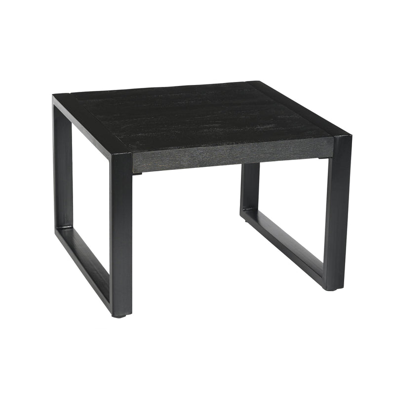 Salontafel Norris Mangohout Zwart 60 cm 60x60x40 cm-Salontafels-Livingfurn
