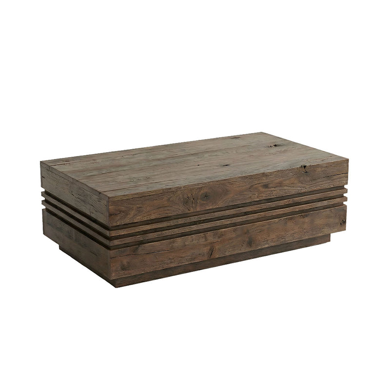 Salontafel Notch Mangohout Espresso 110x60x38 cm-Salontafels-LABEL51